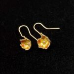 Boucles d’oreilles « Conter fleurette » en argent émaillé et doré à l’or