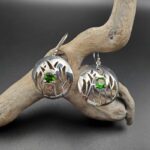 Boucles d’oreilles brins d’herbe et diopside