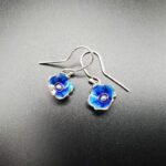 Boucles d’oreilles fleurs bleues