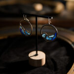 Boucles d’oreilles océan en pliqué-à-jour