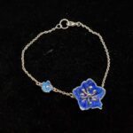 Bracelet « Conter fleurette » en argent et émaux