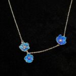 Collier « conter fleurette » en argent et émaux