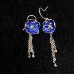 Grandes boucles d’oreilles « conter fleurette » en argent et émail